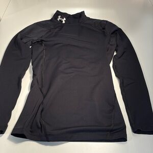 Long sleeve cold gear sports baseball softball, mock turtleneck